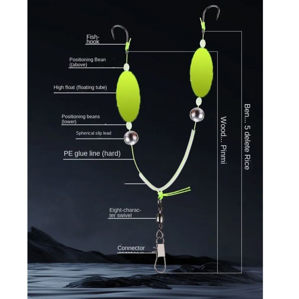 5pcs Suspension Carp Fishing Hook Anti Bottom Carp Rigs Fishing Lure Fishing Tackle