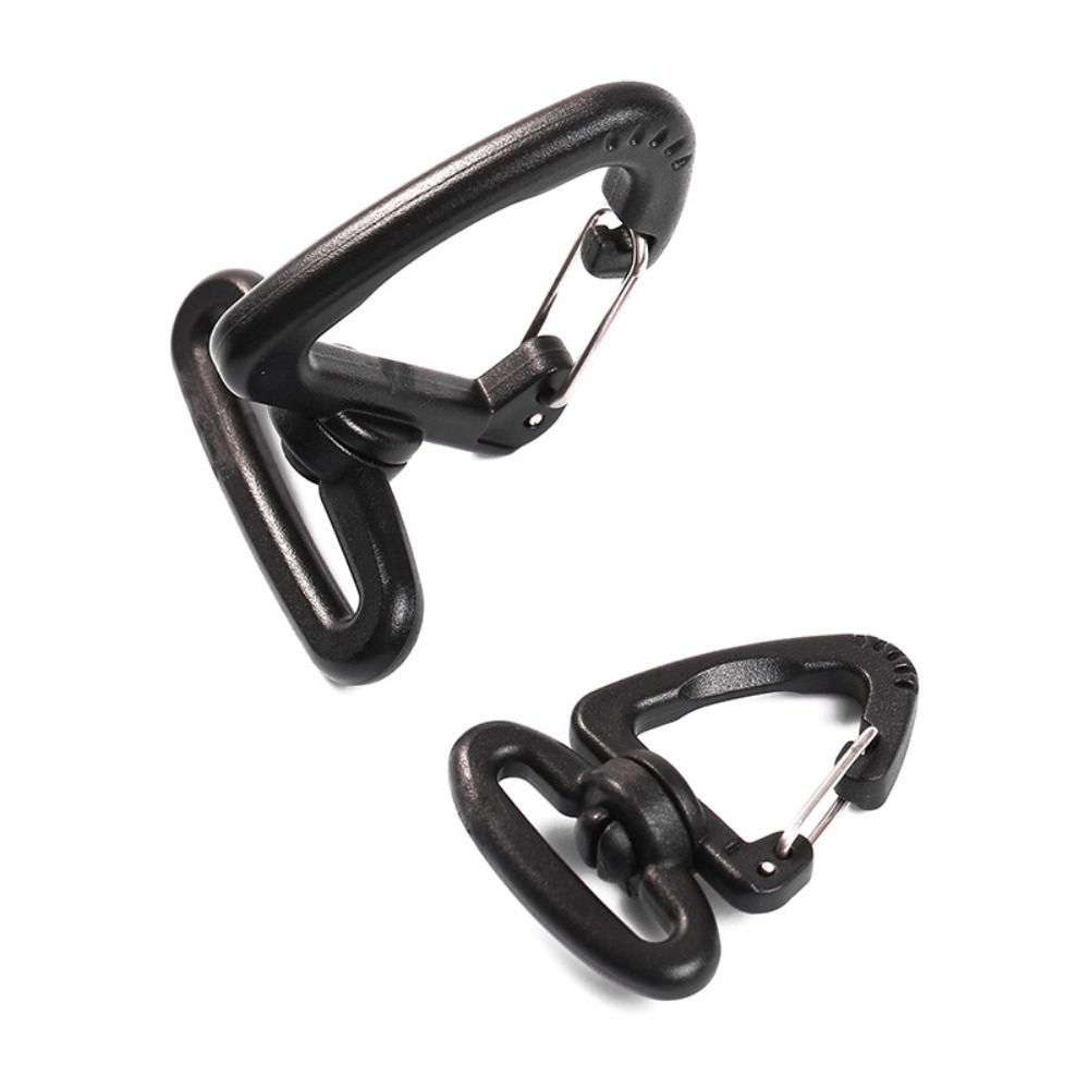 5pcs Black Camping Hiking Keychain Plastic Alloy Spring Quickdraws Hooks New Belt Clip  Outdoor Tool