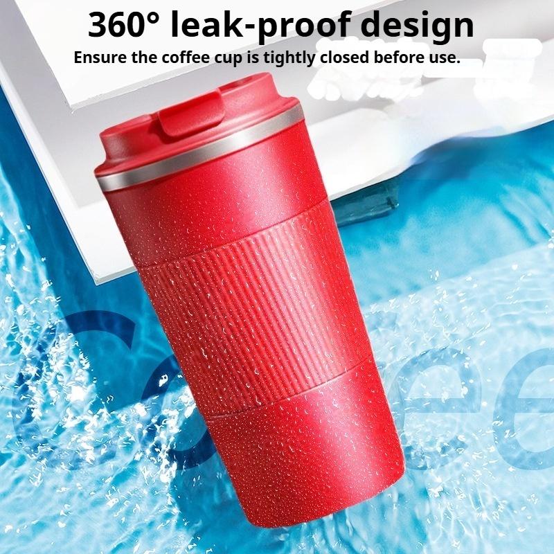 380ml/510ml Stainless Steel Coffee Cup Car Vacuum Flask Thermal Mug Reusable Coffee Cup for Hot/Cold Drinks Travel Insulated Cup