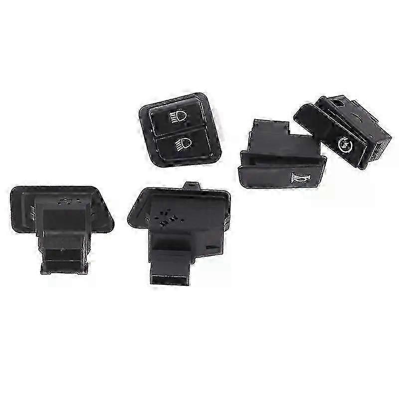 5pcs/set Motorcycle Start Switch Horn Light Turn Signal High Low Beam Button Switch Connecters For Scooter ATV Moped Accessories,zxl