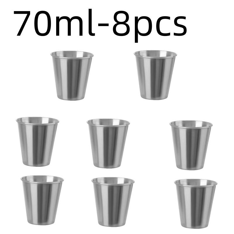 Stainless Steel Metal Cup Beer Cups White Wine Glass Coffee Tumbler Travel Camping Mugs Drinking Tea Mug Set Outdoor