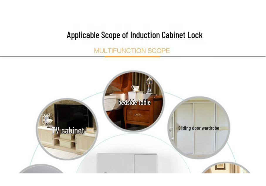 Electronic Smart Induction Invisible Lock for Cabinets and Wardrobes