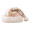 Fluffy Santa Hat Star Pattern Plush Hat Fashion Christmas Hat  Holiday