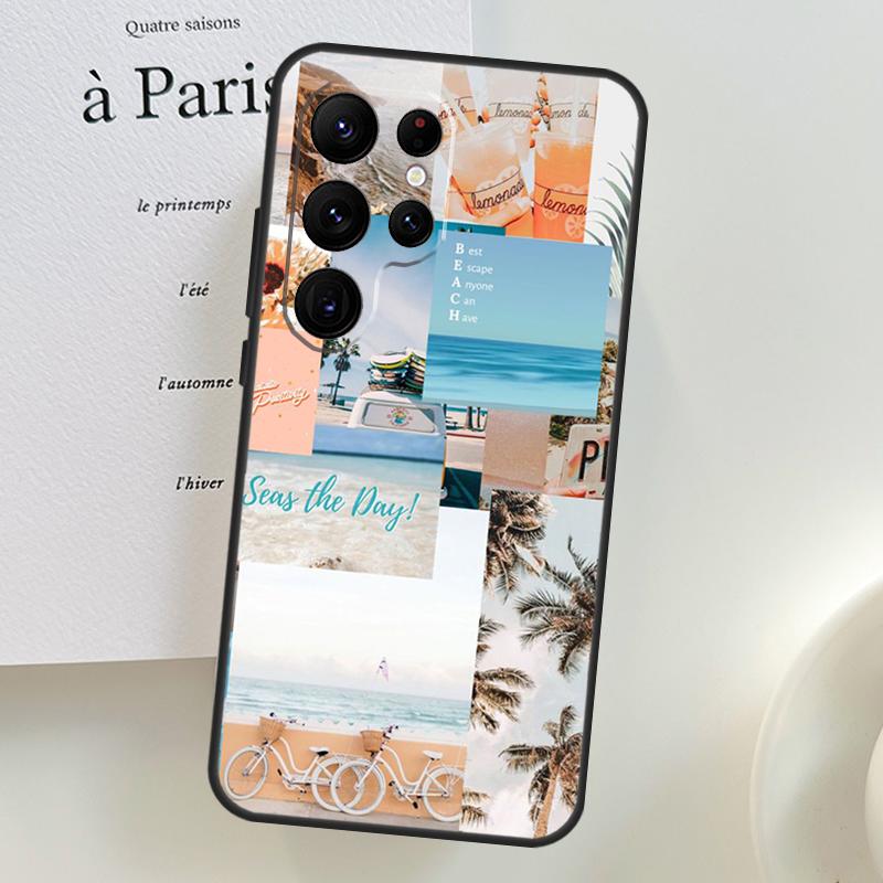 Beach Vibes Case For Samsung Galaxy S26 Ultra S25 S23 S22 S21 S24 Ultra S10 S20 Plus S25 FE Phone Cover