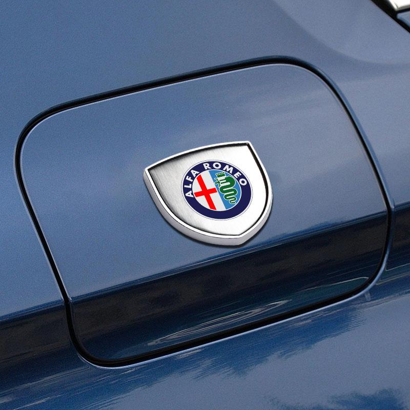 1Pcs 3D Metal Auto Door Shield Emblem Car Body Badge Sticker Styling for Alfa Romeo Giulia Giulietta MiTo Stelvio Tonale 4C 8C Disco Volante Gloria