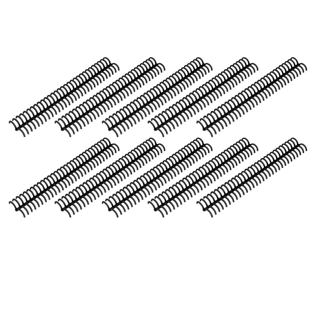 10PCS Plastic Binding Spines 19mm 30 Rings Comb Binder Compatible with A4 B5 A5 Paper Size 150 Sheets Capacity Black