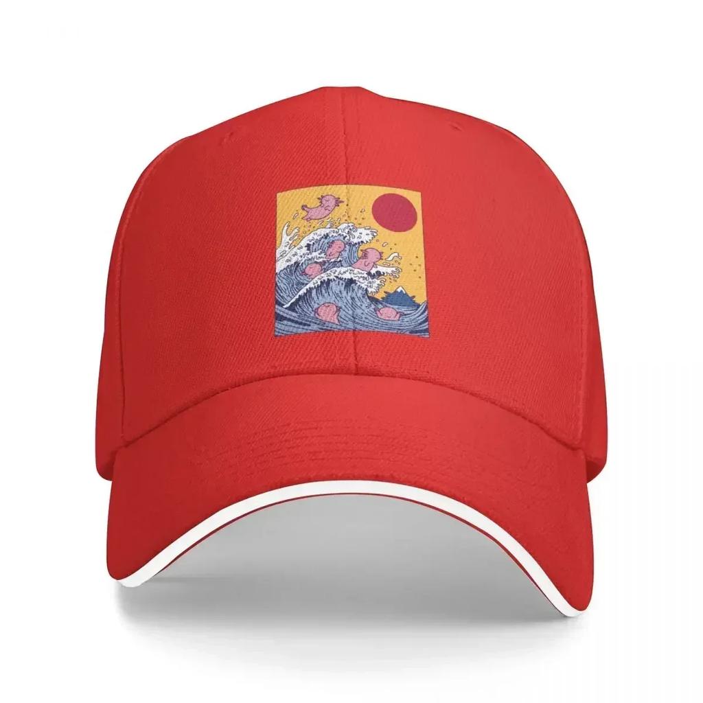 The great wave of Axolotls Baseball Cap foam party Hat Ball Cap Boy Women's