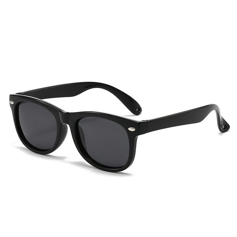 Children's Polarized Silicone Sunglasses - Square Frame UV Protection for Boys & Girls