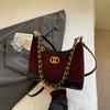 New Diamond Chain Women's Bag Fashion Splicing Shoulder Bag Texture Messenger Bag Women's Tide