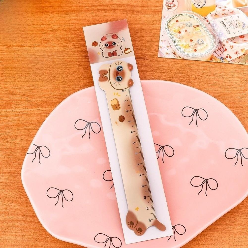 12cm Kawaii Stationery Ruler Kawaii Cute Design Magnetic Bookmark Ruler  for Students