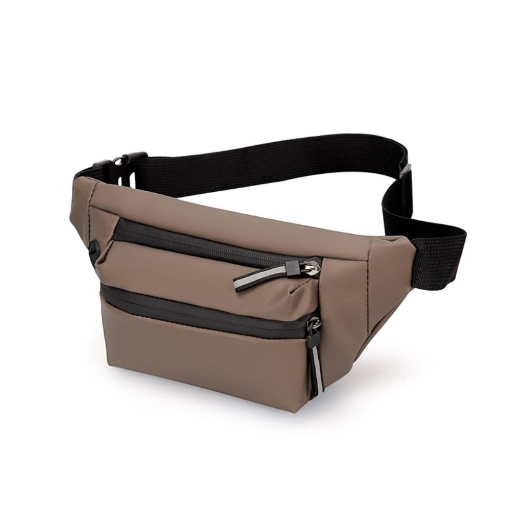 

Модная поясная сумка из ПУ нейлона, черная, серая, синяя, водонепроницаемая, для занятий спортом на открытом воздухе, дорожный рюкзак, мужская, женская