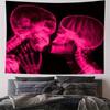 Pink Skeleton Xray Tapestry Skeleton Neon Light Unique Bedroom Music Party Room Fashion Living Room Decoration