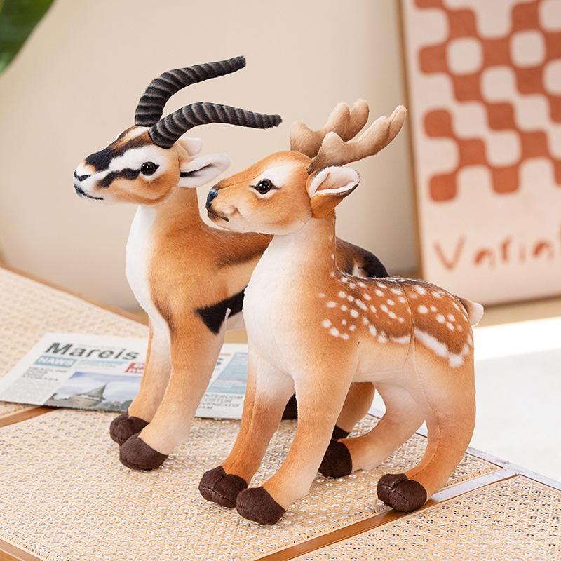Cute Deer Plush Toy Soft And Fluffy Stuffed Animal Gift For Kids 33*28cm