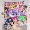 Lucky Star Comedy Anime Cartoon Tapestry Art Science Fiction Room Home Decor Wall Hanging Home Decor