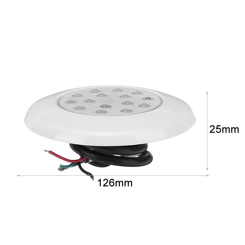 7W IP68 Waterproof 15 LED RGB Multi Color Submersible LED Underwater Night Light for Fish Tank Pond Swimming Pool Wedding Party