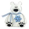 Bear Ornament Wooden Block Rustic Bear Sign Cartoon Xmas Bear