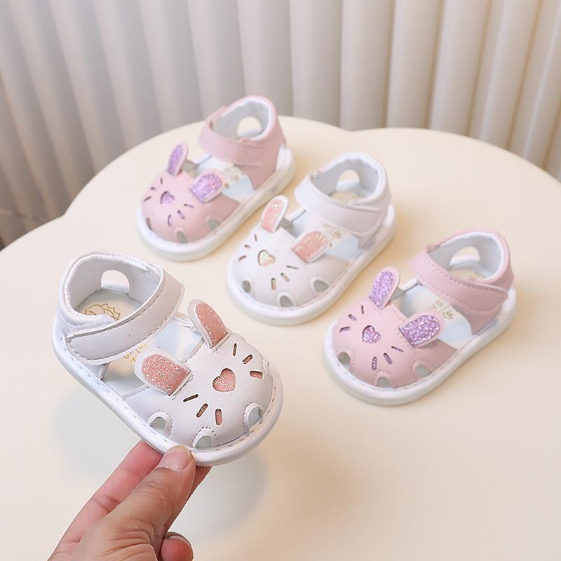 Sommer Baby Mädchen Kleinkind Schuhe mit Cartoon Design und Klettverschluss für Neugeborene und Säuglinge
