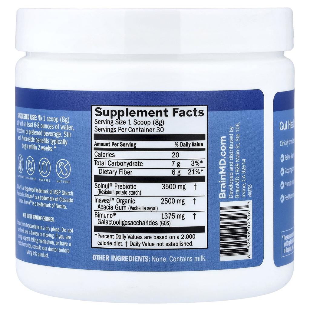 BrainMD, PreBrainBiotics, 241.3g(8.47oz)