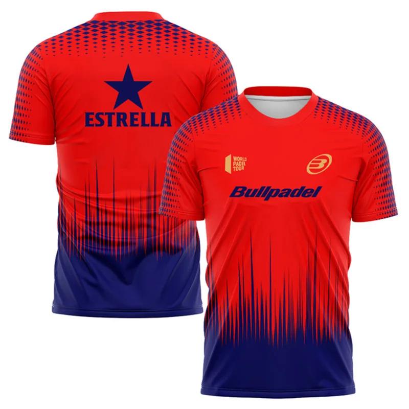 2026 Men's Padel Tennis Sportswear T-shirt, Summer Outdoor Running and Fitness Short-sleeved Fashionable Breathable Top