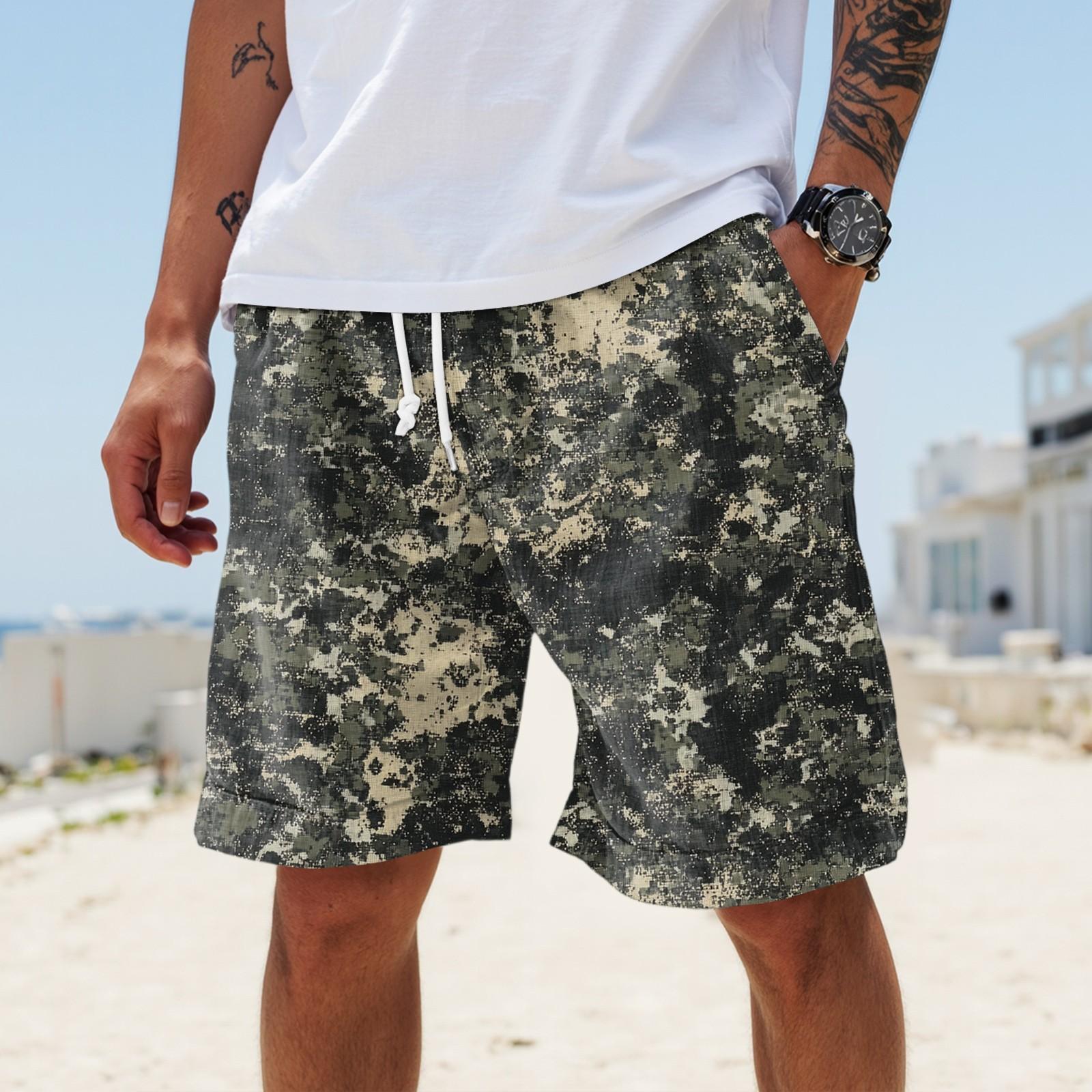 

Men s Summer Large Casual Loose Sports Pants Beach Shorts XXL