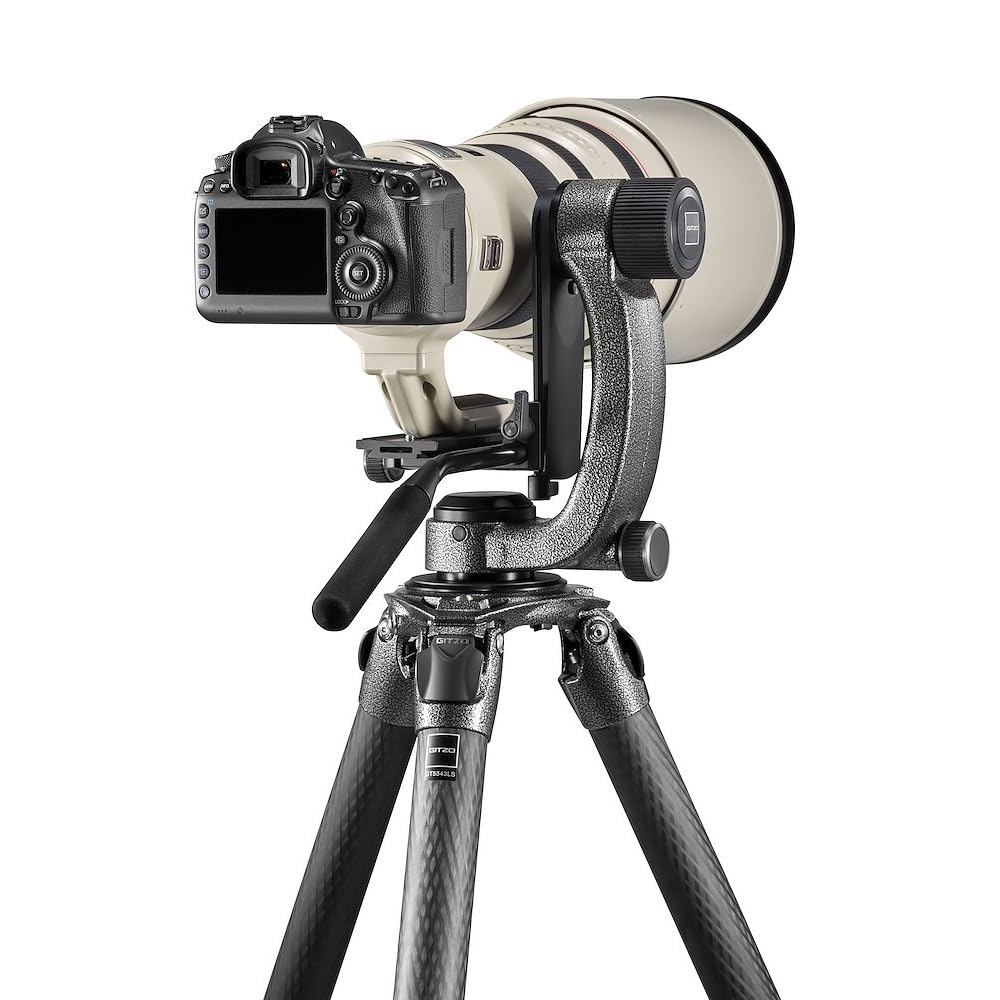 Gitzo Fluid Gimbal Head with Sliding Plate, Arca-Swiss Compatible, Whip & Pan Mechanism, Telephoto Lens Compatible, 8kg Load Capacity, GHFG1