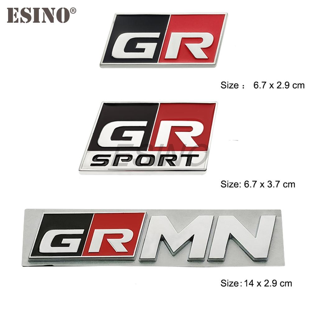 Car Styling Gazoo Racing GR GR MN 3D Car Front Grill VCXF5 Zinc Alloy Badge Adhensive Metal Emblem Decal for Toyota Supra AE86 GT86