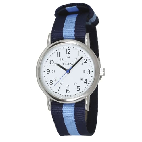 Klefer Women's Analog Waterproof Watch with Fabric or Nylon Strap, Blue, TE-AM042-NVS