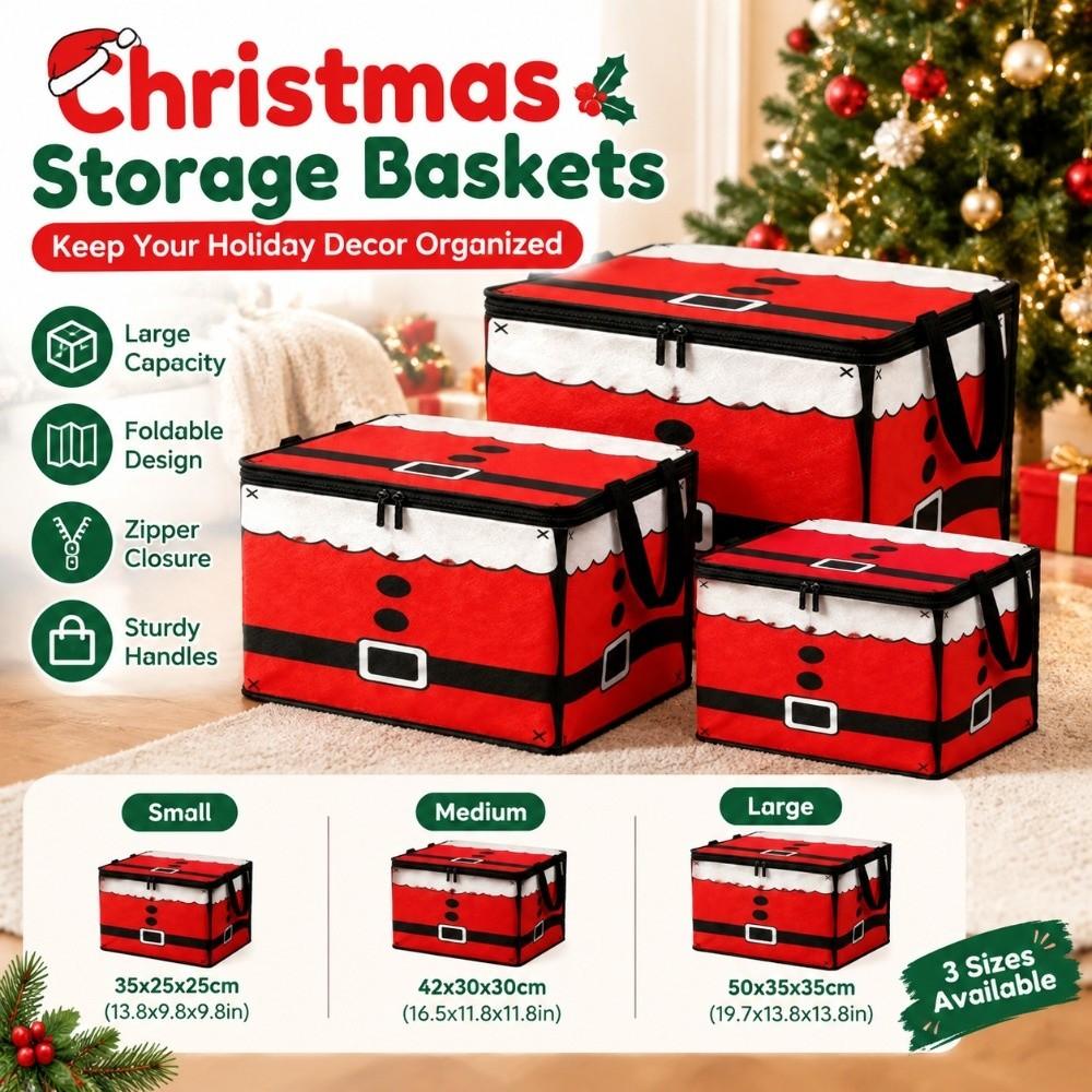 Large Capacity Christmas Storage Bins Laundry Clothes Organizer for Bedroom Office Home