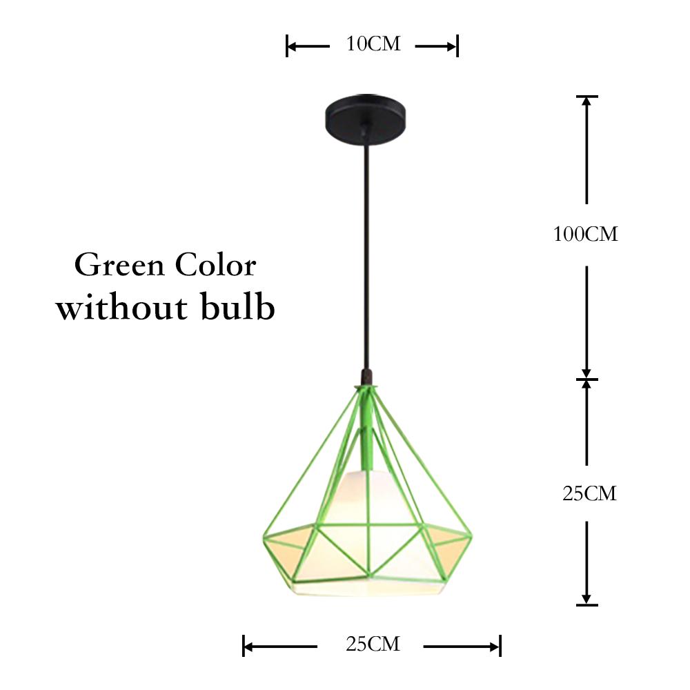 Vintage Industrial Pendant Light Retro Iron Lamp Russia Loft Cage Diamond Shape Hemp Rope Light for Dining Living Room House