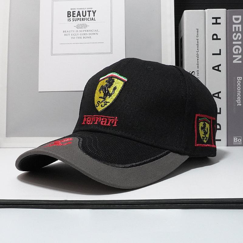 The Most Popular Baseball Hat For Ferrari Horse F1 Team High-end Fashion Men's Women's Embroidery Adjustable Casual Sports Cap JQ1