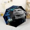 Cr7 Football Legend Portable Automatic Umbrella with 8-Rib Sturdy Construction All-Season Travel Elegant Women's Umbrella Best for Christmas