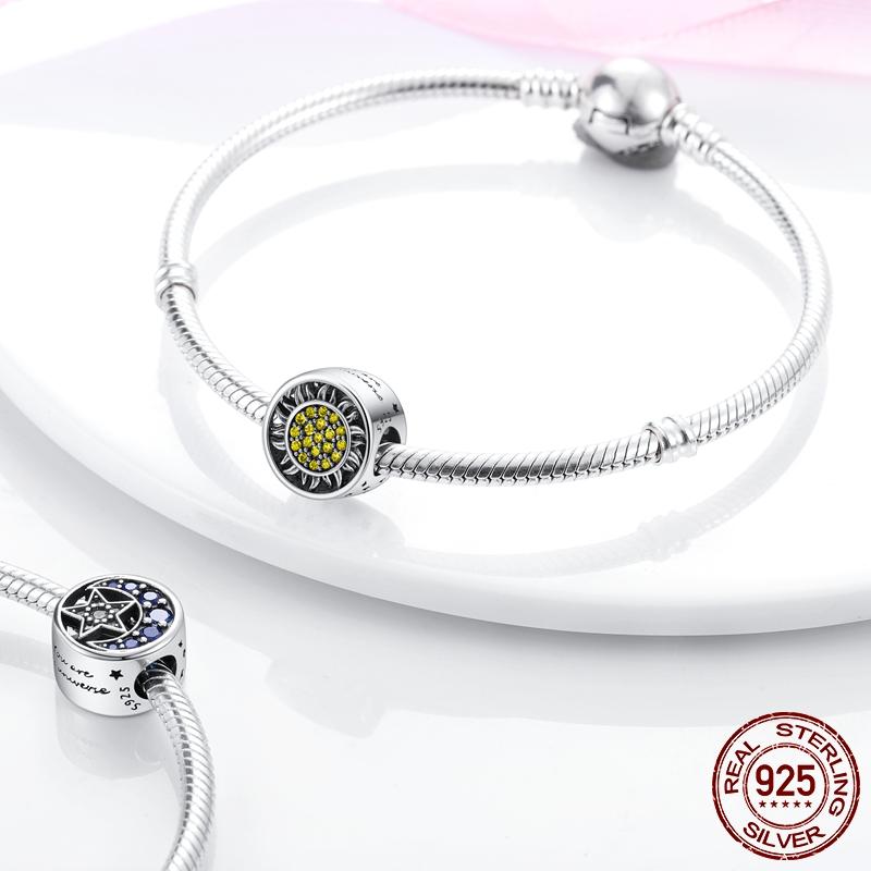 Copper Sky Moon Star Sun Rainbow Beads Fit Original Bracelet Necklace For Women Jewelry Making Gift