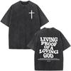 Christian Jesus Bible Verse Washed T-shirts Men's Women Fashion Vintage Oversized T Shirts Harajuku Cotton Short Sleeve T-shirt