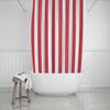 Red And White Striped Christmas Holiday Shower Curtain, Waterproof Bathroom Decor For Festive Seasonal Home
