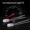 10 Pcs Automobile Instrument Light T3 Light Bulb Car ABS 12V 30MA For All Models Dashboard Lights Warm White Light Car Accessor