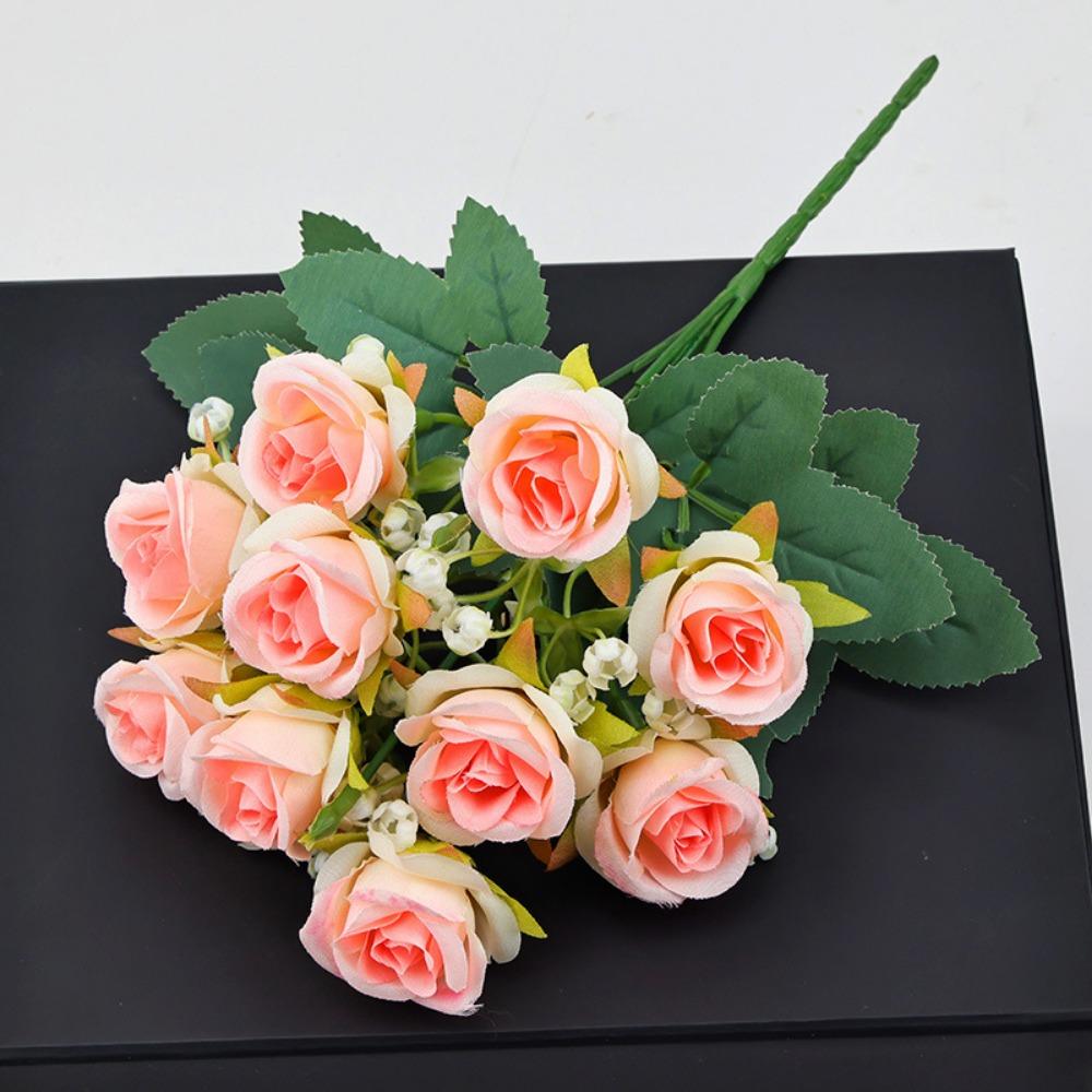 Festival Supplies Simulated Diamond Rose Flower 10 Heads Rose Bundle  Home Decor