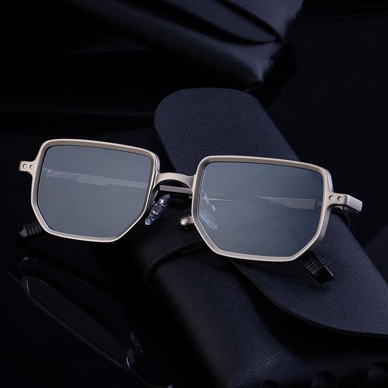 Box Sunglasses Men'S Metal Spring Glasses Legs Glasses Sunscreen Sunglasses Men'S Shades