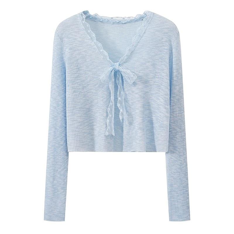 1116 New Knitted Shawl Cardigan Women's Long Sleeve Short Fashion Versatile Casual Knitted Cardigan