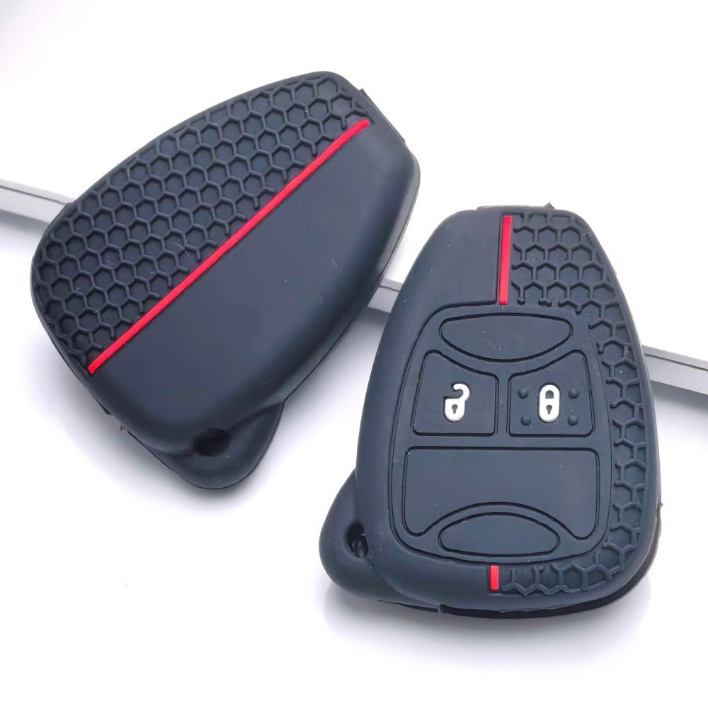 Key Fob Cover for Jeep Renegade Compass Cherokee Wrangler Durango Charger Challenger Grand Anti-Scratch Guard Shockproof Protection