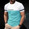 Striped Printed Short Sleeve Men's Simple Comfortable Top Soft T-Shirts Men’s