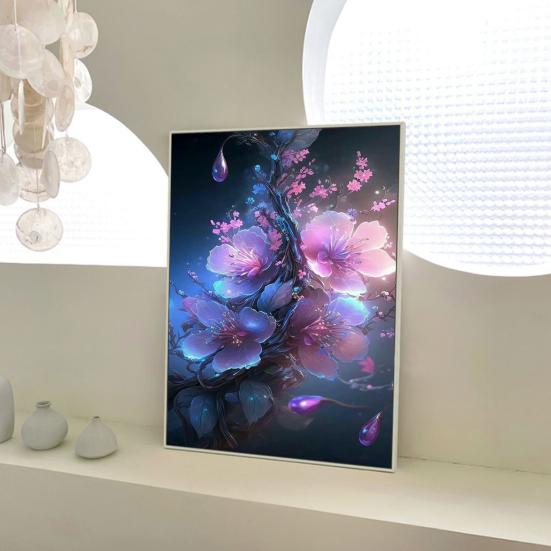 DIY Diamond Painting Kit Romantic Moon Flowers Patterns Stress Relief Confidence Boost Relaxation Diamond Art Craft