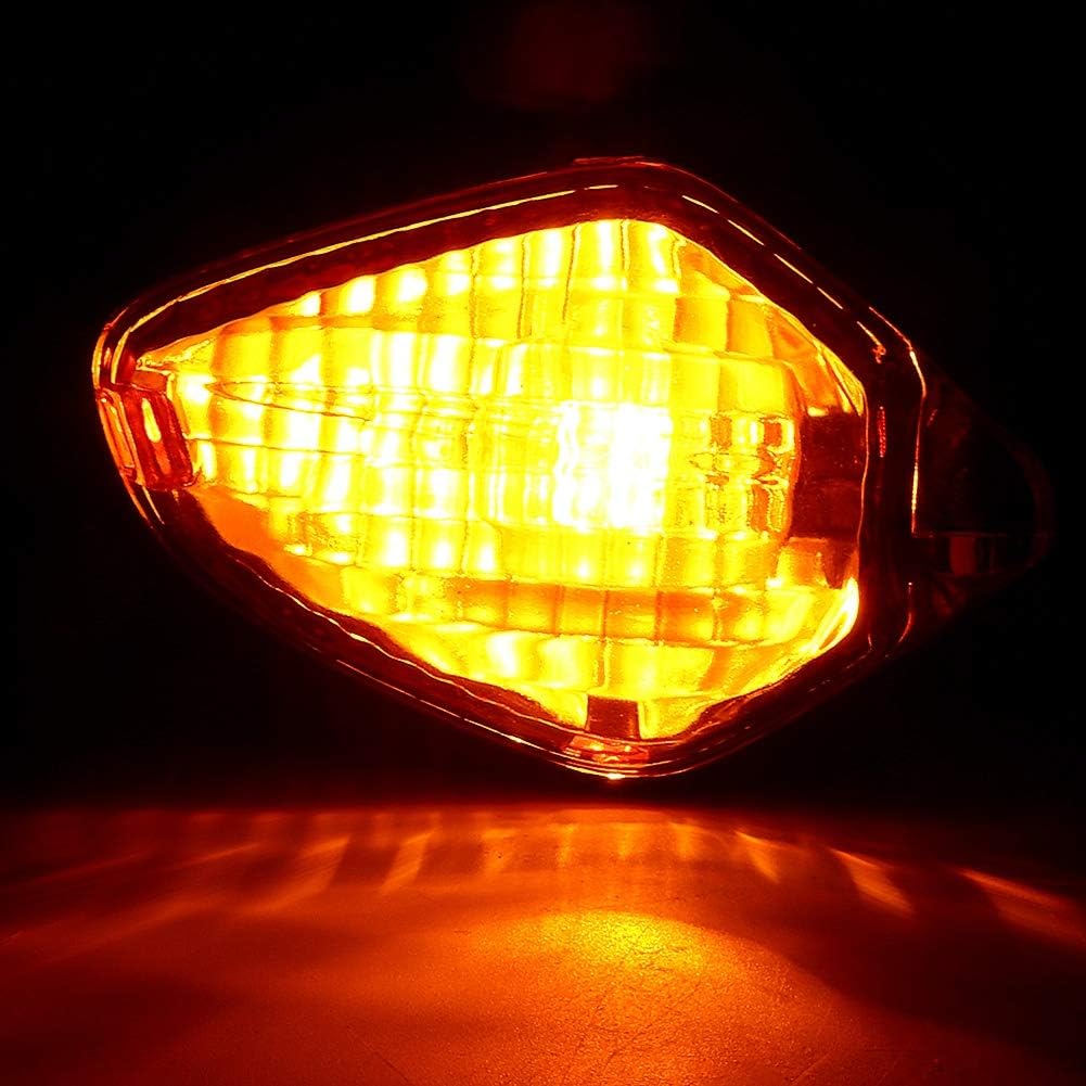 Turn Indicator Lamp, 1 Pair Turn Indicator Lamp Fit for CRF250L Motorcycle Modified Accessories (Black and Yellow)