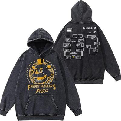 Sudaderas con capucha de calle vintage lavadas con estampado Y2K europeo y americano para hombre y mujer