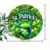 St. Patrick's Day Shamrock Iron Tin Sign Wall Art Round Metal Decor Home Bar Cafe