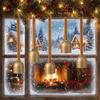 6PCS Antique Christmas Tree Hanging Bells Iron Retro Wind Bell  Home Garden Decor