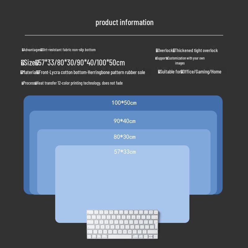 Verlaufendes Ultra-Dickes Minimalistisches Mauspad, Groß Schwarz & Rosa - Morandi Esports Schreibtischunterlage