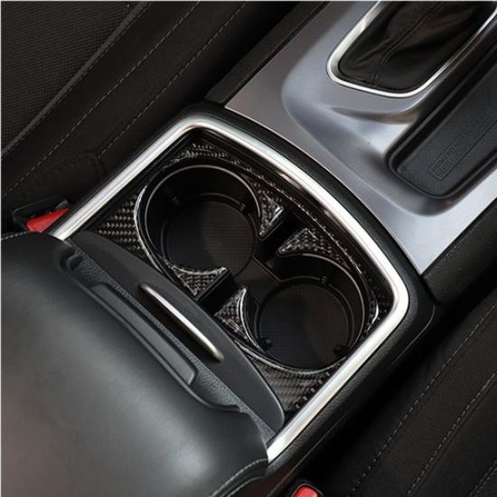 Carbon Fiber Cup Holder Panel Trim Decal Cover for Dodge Charger 2015-19 Gear