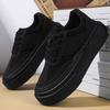 New Summer Thick Sole Skate Shoes, Trendy Elevated Casual Bread Shoes, Breathable Platform White Sneakers