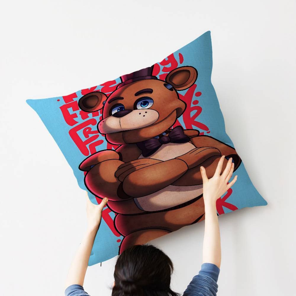 Five NNights Anime FFreddys Maple Design Cushion Cover Happy Autumn Harvest Decor Holiday Decorati Pillow Cover