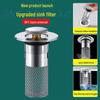 Stainless Steel Push-Type Wash Basin Filter and Deodorant Plug
